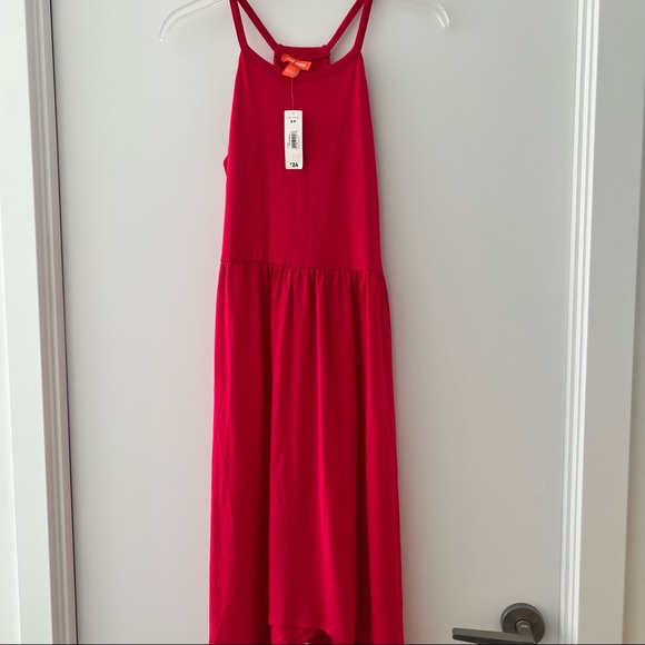 💕 Joe Fresh cotton spaghetti strap long dress in pink NWT - Picture 1 of 10